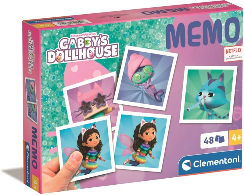 voor kinderen - Gabby's Dollhouse - 48 Kaarten - spel - Educatief Speelgoed - Vanaf 4 jaar von Clementoni, Ausgabe Meerkleurig – Schachtel