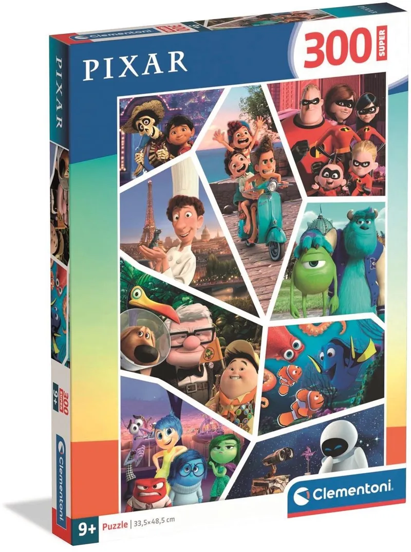 le Puzzle européen Made in Italie Puzzle Pièces XXL - Pixar - 200 à 499 pièces de Clementoni, édition Multicolore – boîte