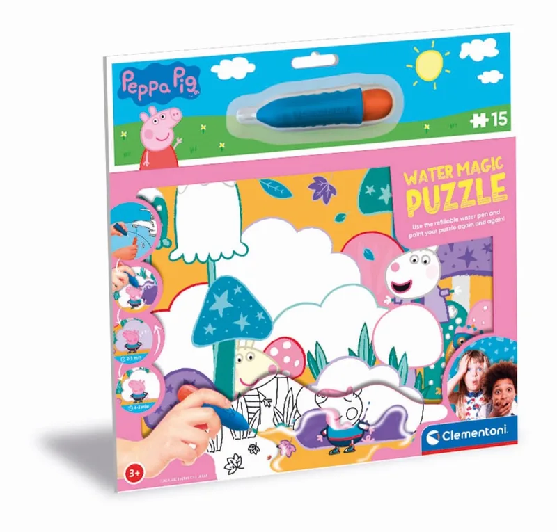 WATER MAGIC PUZZLE PEPPA PIG van Clementoni, editie Meerkleurig – doos