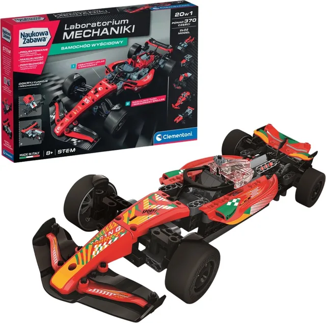 Wetenschap en spel – Mechanica Laboratorium Raceauto Poolse versie Clementoni 50403 - UNI