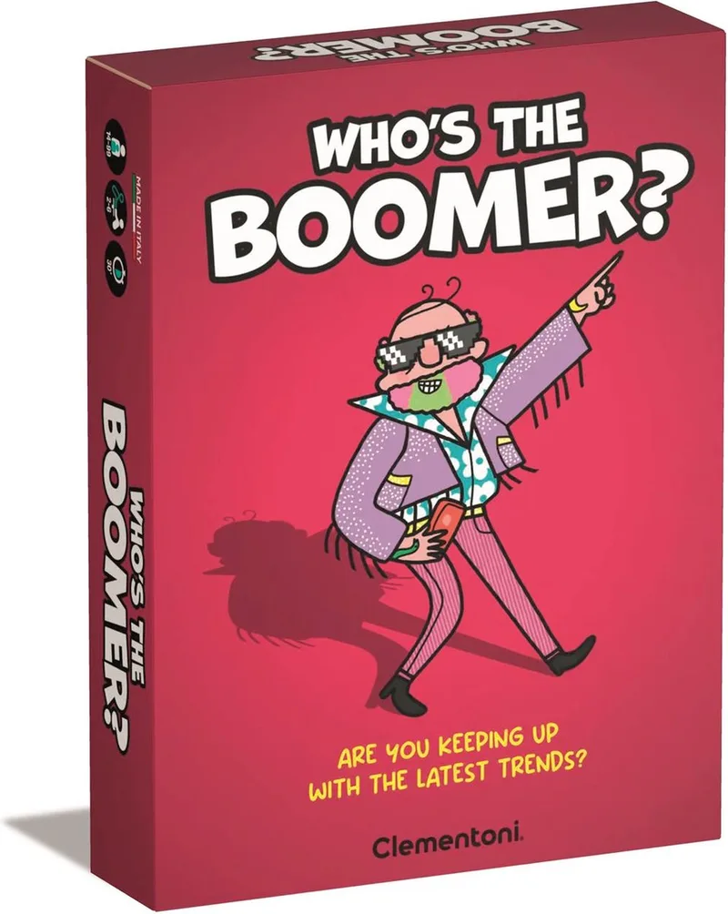 Who's The Boomer - Gezelschapspel - Kaartspel - Familiespel - Klein cadeau - Vanaf 14 jaar from Clementoni – box