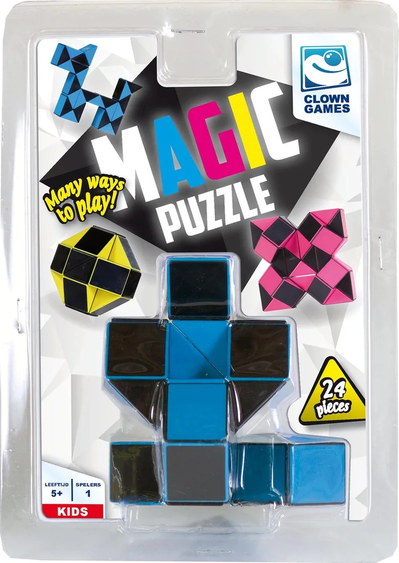 Clown Magic Puzzle 3d 24 Dlg. van Clown Games, editie Roze, Geel, Groen of Blauw) – doos