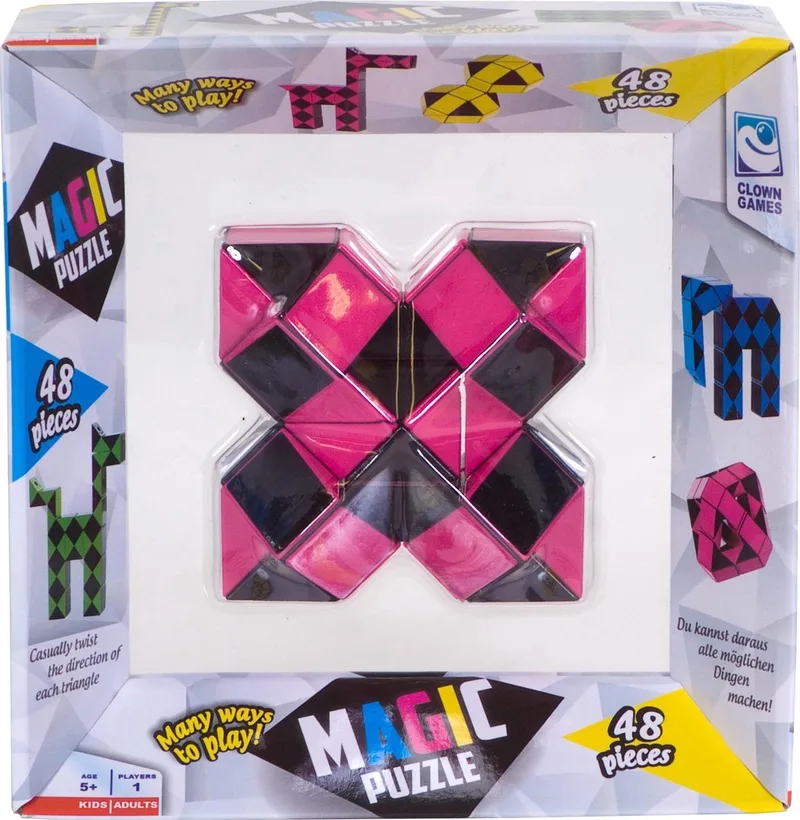 Clown Magic Puzzle 48dlg Roze van Clown Games, editie Blauw – doos