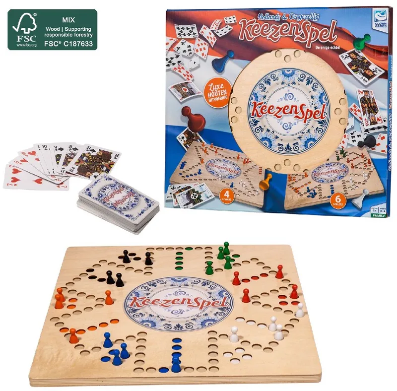 Houten Keezenspel - FSC-gecertificeerd from Clown Games – box