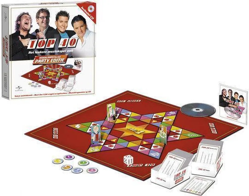 Top 40 Muziekspel - Nederlandse Party Editie von Clown Games – Schachtel