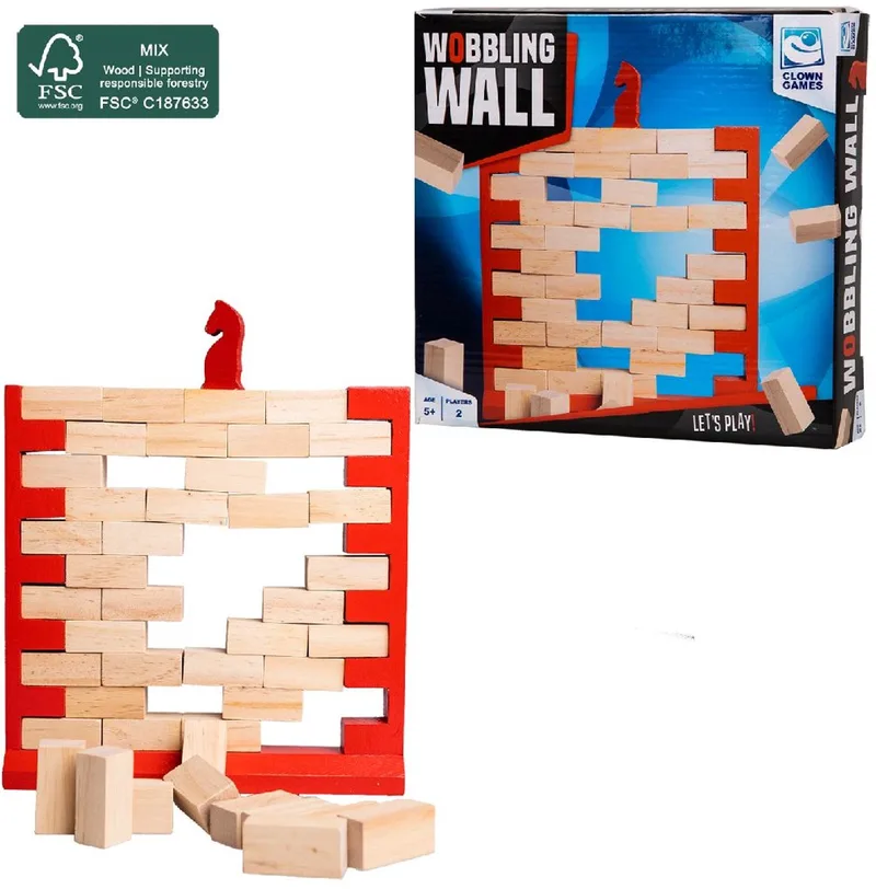 Wobbling Wall - FSC Goedgekeurd de Clown Games – boîte