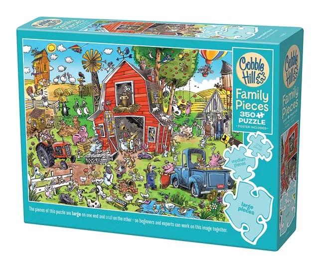 Farmyard Folly (350) - familiepuzzel fra Cobble Hill – æske