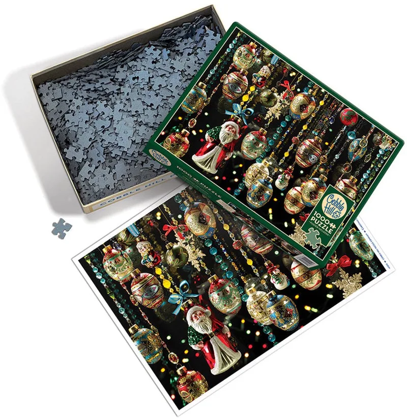 Kerst Puzzel 1000 Stukjes - Feestelijke Decoratie van Cobble Hill, editie Meerkleurig – doos