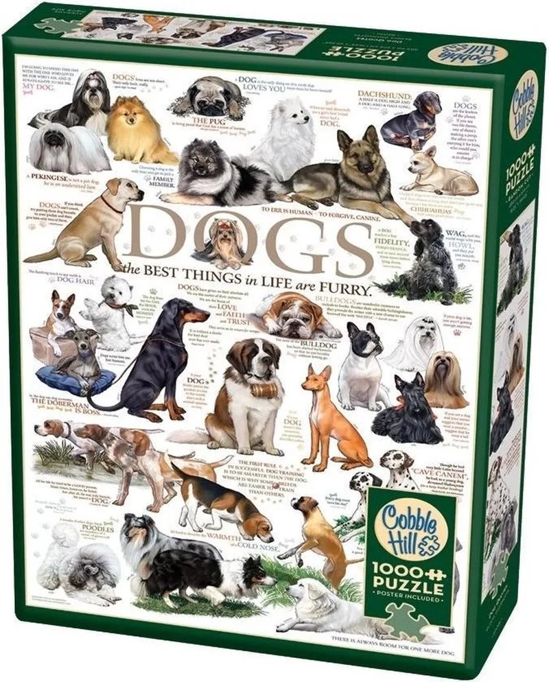 Legpuzzel Dog Quotes 1000 Stukjes de Cobble Hill, édition Multicolore – boîte