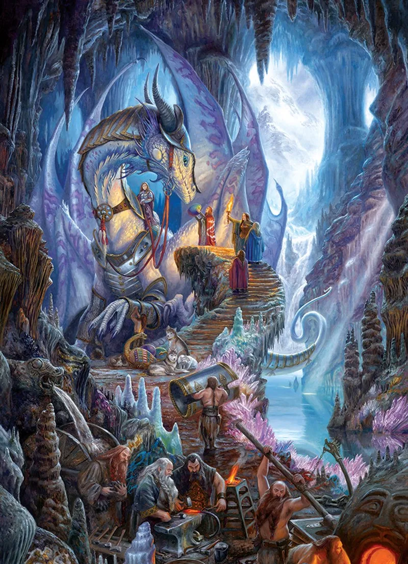 legpuzzel Dragon Forge - 1000 stukjes fantasy puzzel. van Cobble Hill, editie Meerkleurig – doos