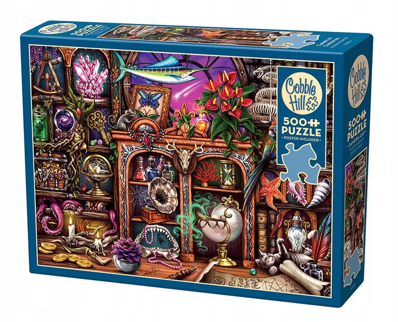 Merkloos Puzzel 500 Stukjes - Mysterieuze Kabinet van Cobble Hill, editie Meerkleurig – doos