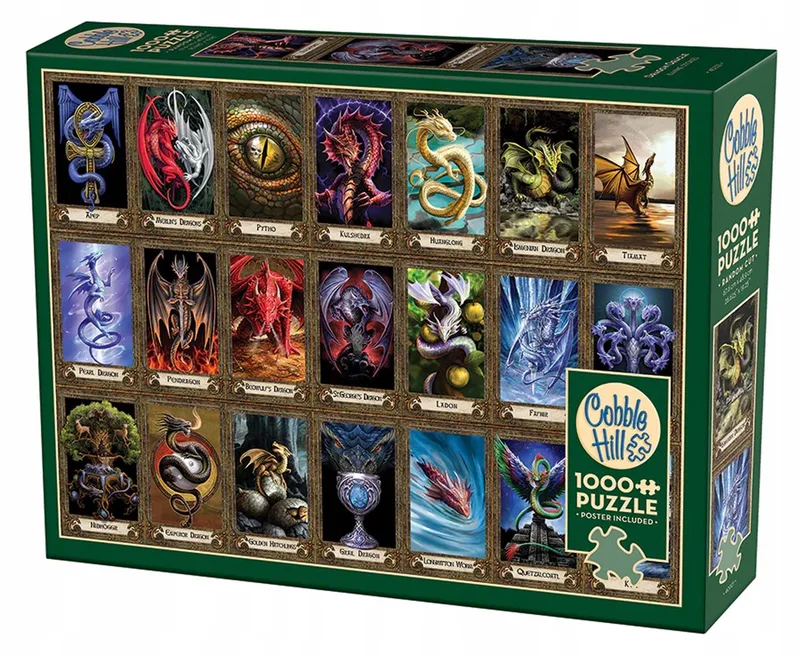 Puzzel 1000 Stukken - 21 Draken van Cobble Hill, editie Meerkleurig – doos