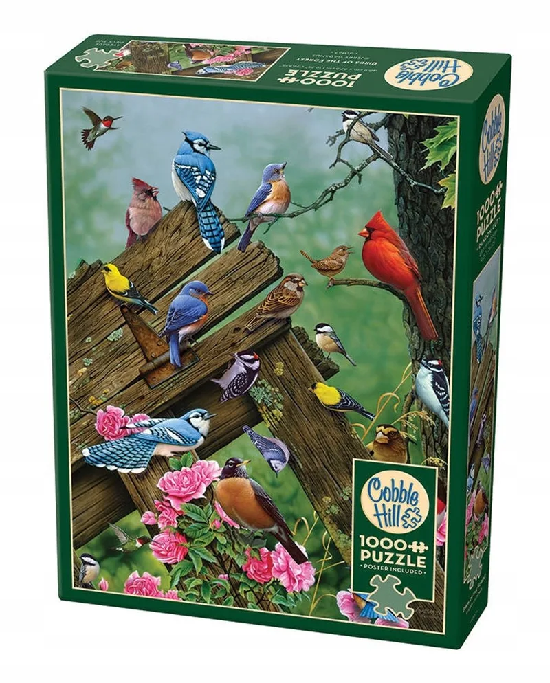 Puzzel 1000 Stukken: Bosvogels en Bloemen from Cobble Hill, Multicolour edition – box
