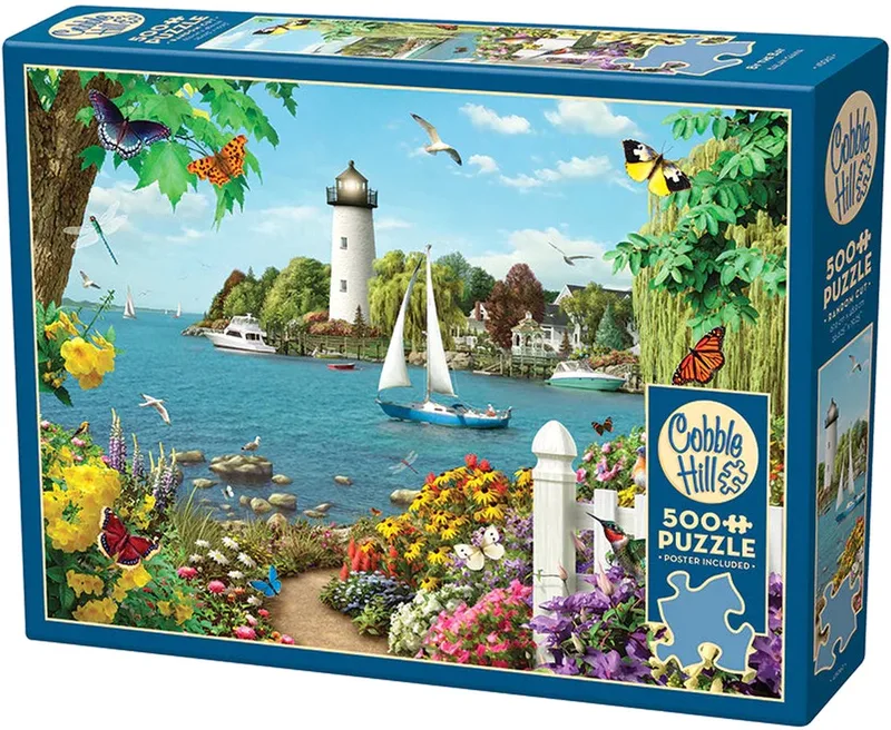 Puzzel 500 Stukken: Boot en Zeezicht de Cobble Hill, édition Multicolore – boîte