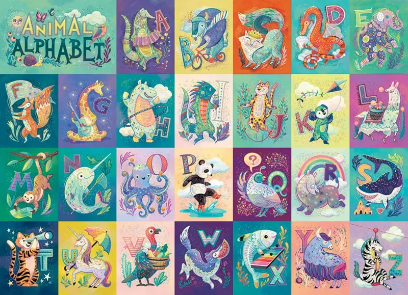 Puzzle Alphabet animal - Family Pieces - 200 à 499 pièces de Cobble Hill – boîte