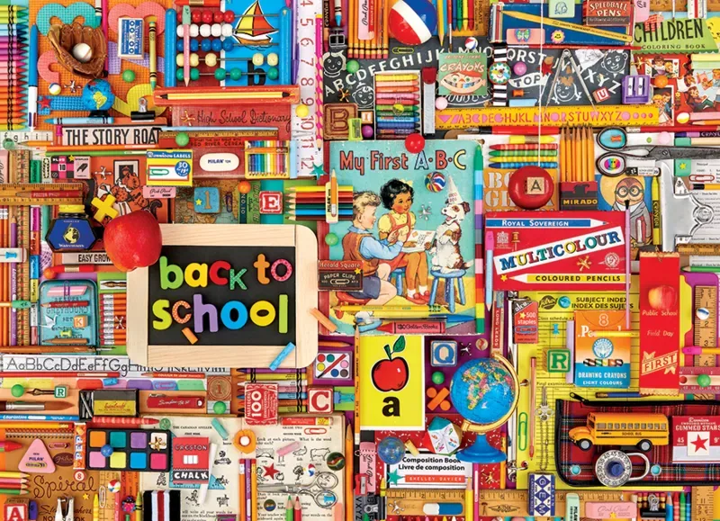 Puzzle Back to School - 1000 pièces de Cobble Hill – boîte