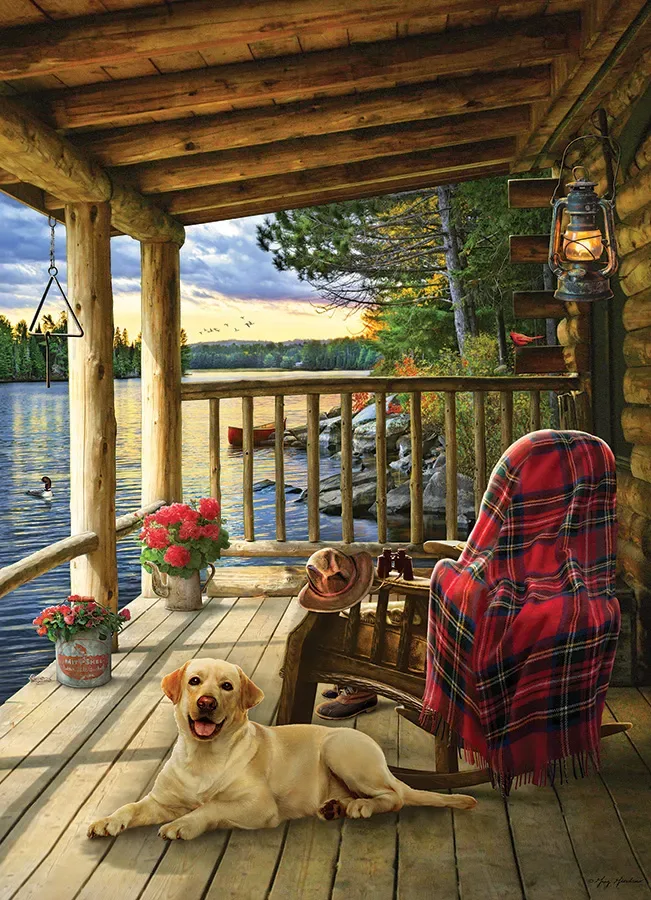 Puzzle Cabin Porch - 1000 pièces de Cobble Hill – boîte