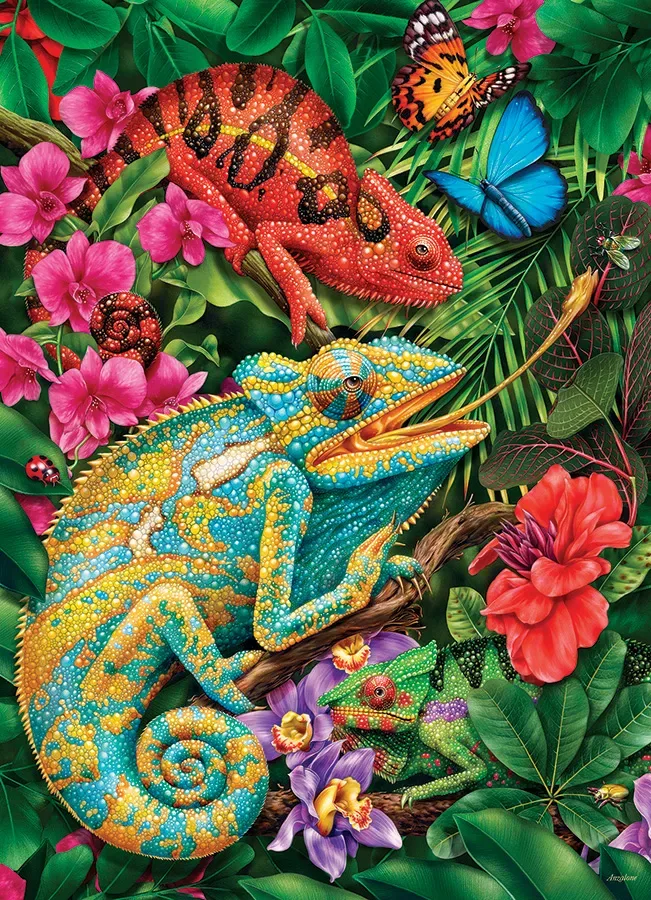 Puzzle Caméléon du Karma - 1000 pièces de Cobble Hill – boîte