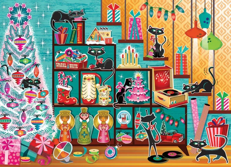 Puzzle Chats de Noël - 1000 pièces van Cobble Hill – doos
