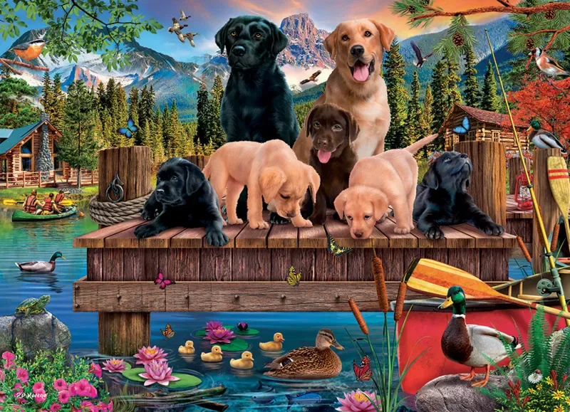 Puzzle Chiens et Canards (Famille) - 200 à 499 pièces van Cobble Hill – doos