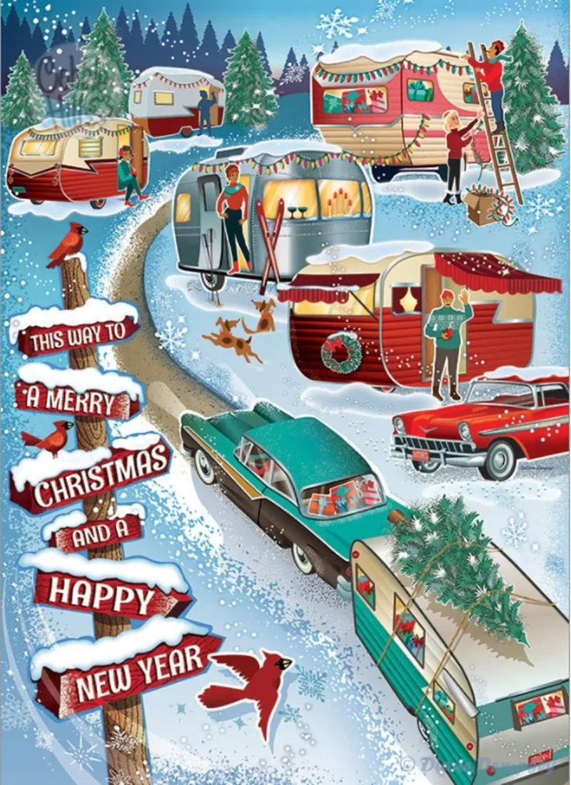 Puzzle Christmas Campers - 1000 pièces van Cobble Hill – doos 1 van 2