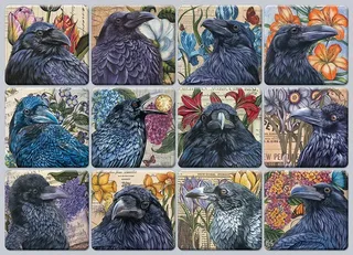 Puzzle Collage Corbeaux - Random Cut - 1000 pièces van Cobble Hill – doos 1 van 2