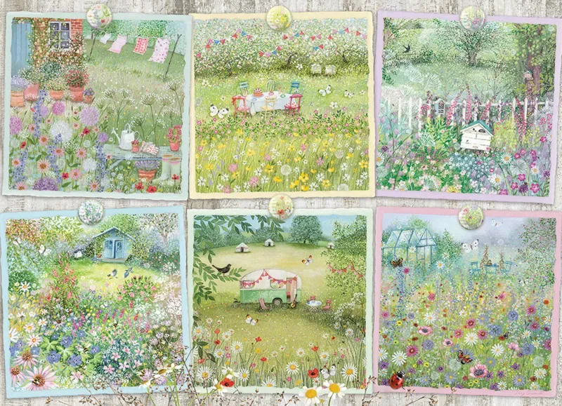Puzzle Cottage Gardens - 1000 pièces de Cobble Hill – boîte