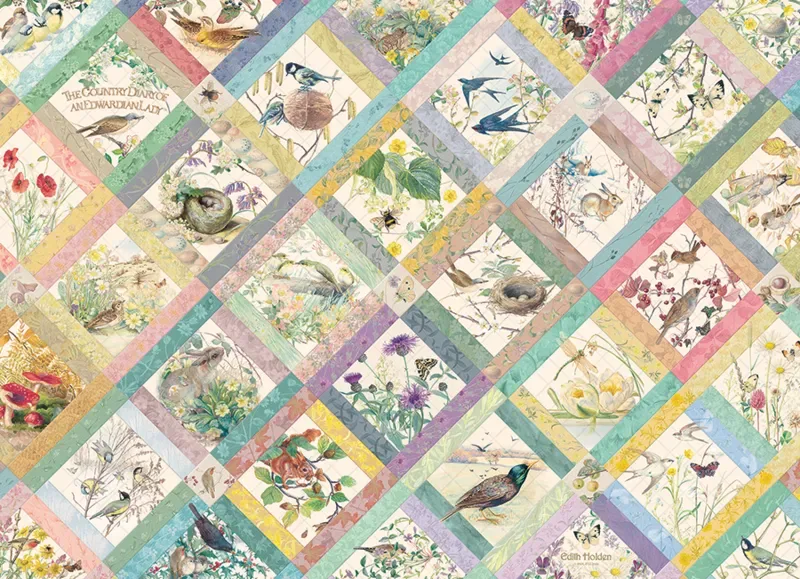 Puzzle Country Diary Quilt - Random Cut - 1000 pièces de Cobble Hill – boîte