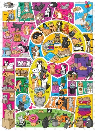 Puzzle Doodlecats - 1000 pièces from Cobble Hill – box 1 of 2