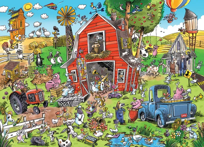 Puzzle DoodleTown: La Folie de la Basse-Cour - 1000 pièces from Cobble Hill – box