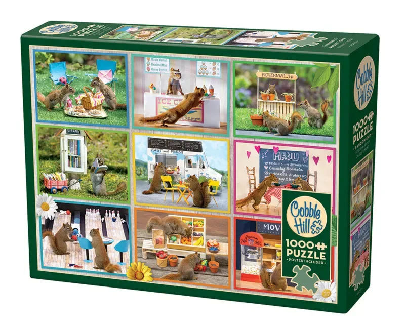 Puzzle Ecureils en Ville - 1000 pièces de Cobble Hill – boîte