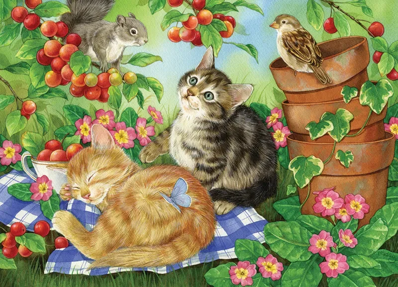 Puzzle Family - Dessous le Cerisier - 200 à 499 pièces van Cobble Hill – doos
