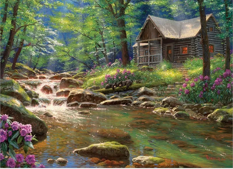 Puzzle Fishing Cabin - 1000 pièces de Cobble Hill – boîte