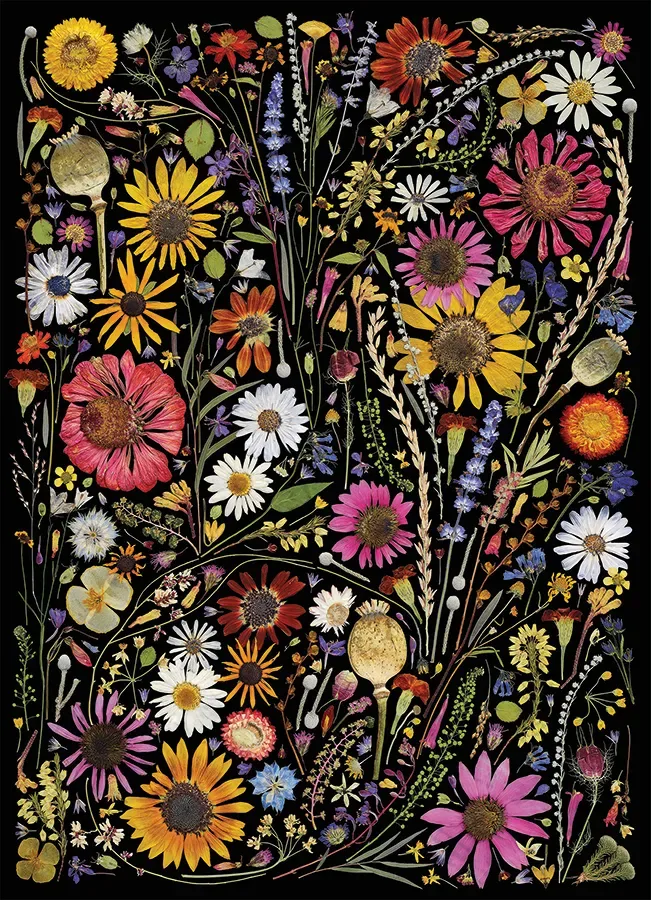 Puzzle La Presse de Fleurs : Le Bonheur - 1000 pièces de Cobble Hill – boîte