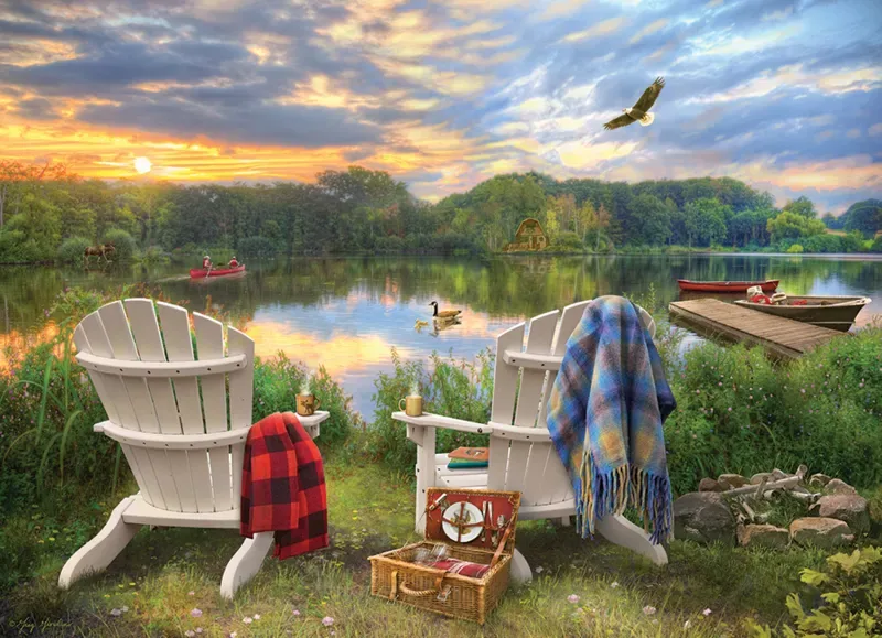 Puzzle Lakeshore - Random Cut - 1000 pièces de Cobble Hill – boîte