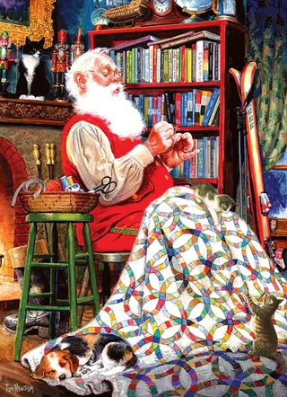 Puzzle Le Quilt du Père Noël - 1000 pièces van Cobble Hill – doos 1 van 2