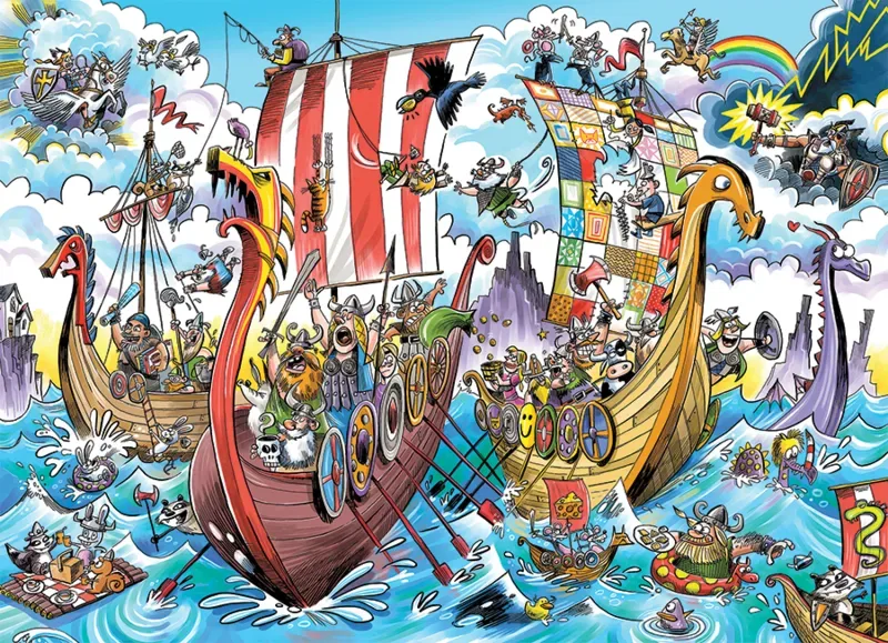 Puzzle Le voyage des Vikings - 200 à 499 pièces van Cobble Hill – doos