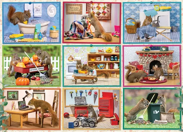 Puzzle Les Écureuils à la Maison - 1000 pièces
