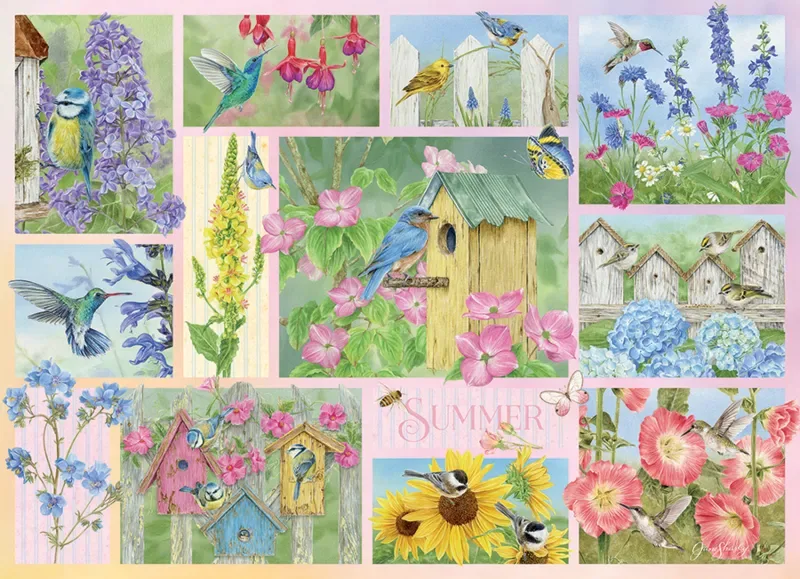 Puzzle Oiseaux de Jardin en Été - 500 à 999 pièces de Cobble Hill – boîte
