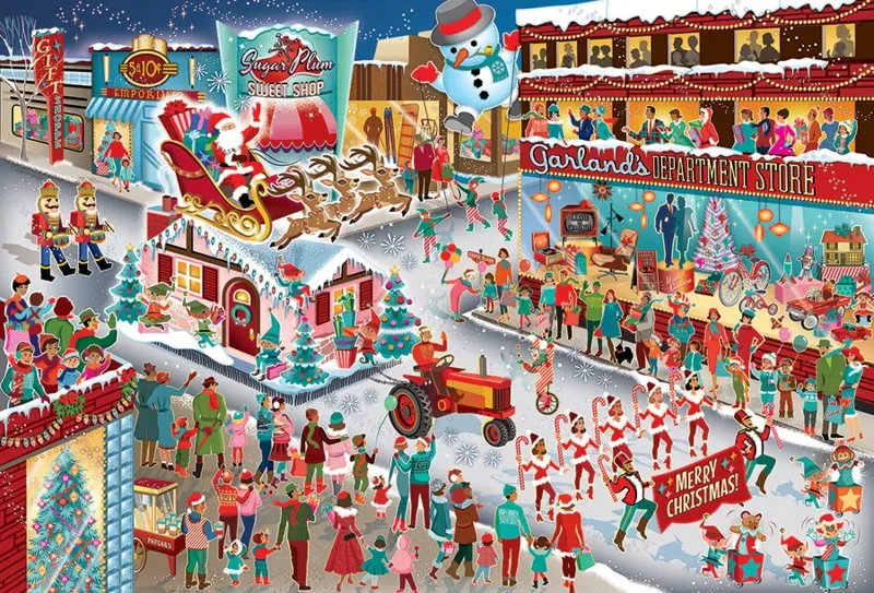 Puzzle Parade du Père Noël - 2000 pièces van Cobble Hill – doos