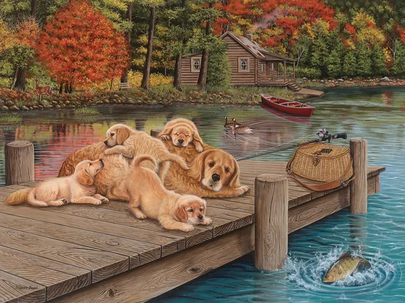 Puzzle Paresser au Lac - 200 à 499 pièces van Cobble Hill – doos