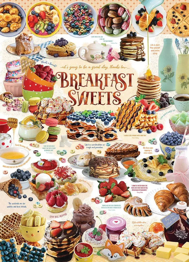 Puzzle Pâtisseries pour le Petit-Déjeuner - Random Cut - 1000 pièces de Cobble Hill – boîte