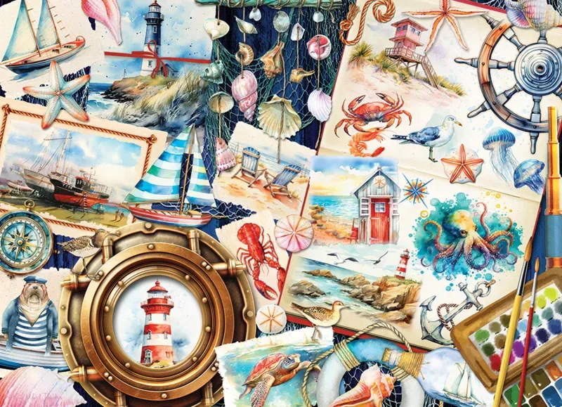 Puzzle Peintures Marines - 1000 pièces de Cobble Hill – boîte 1 sur 2