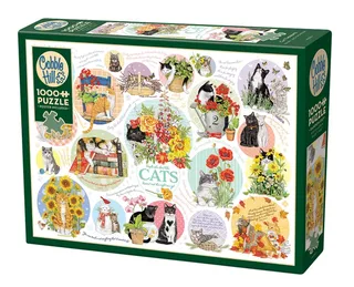 Puzzle Pensées de Chat - 1000 pièces von Cobble Hill – Schachtel 2 von 2