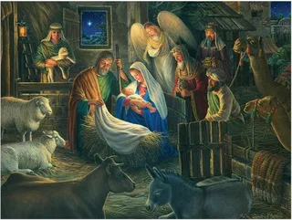 Puzzle Pièces XXL - Away in a Manger - 500 à 999 pièces de Cobble Hill – boîte 1 sur 2