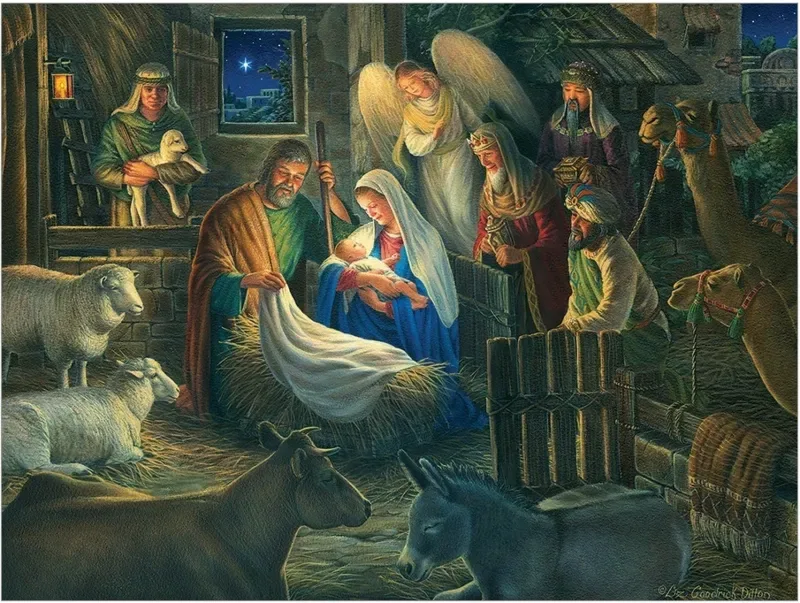 Puzzle Pièces XXL - Away in a Manger - 500 à 999 pièces de Cobble Hill – boîte 1 sur 2