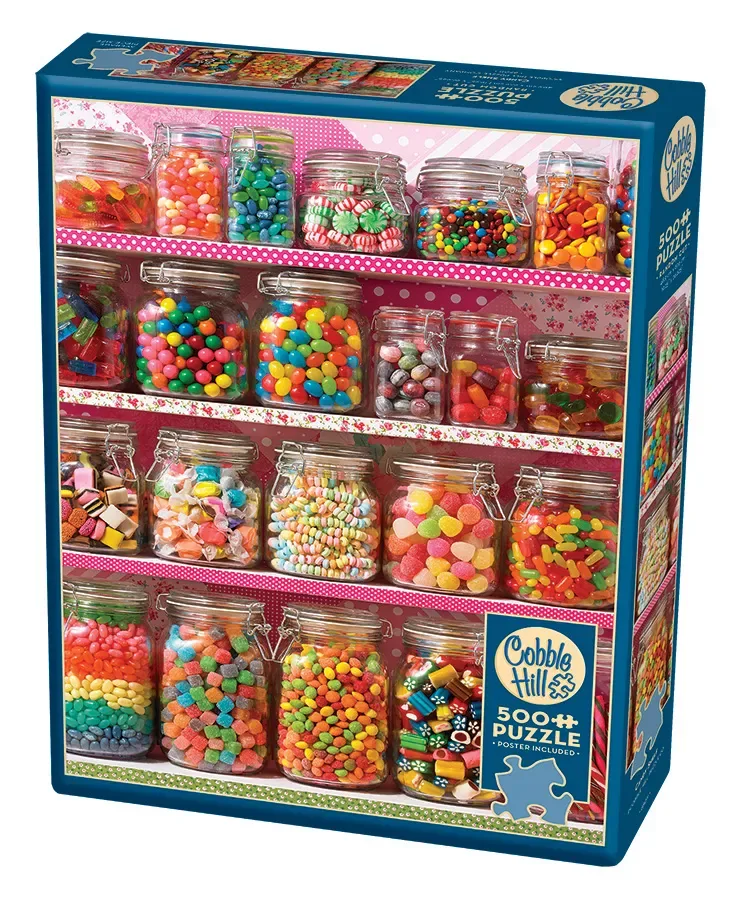 Puzzle Pièces XXL - Candy Shelf - 500 à 999 pièces de Cobble Hill – boîte 2 sur 2