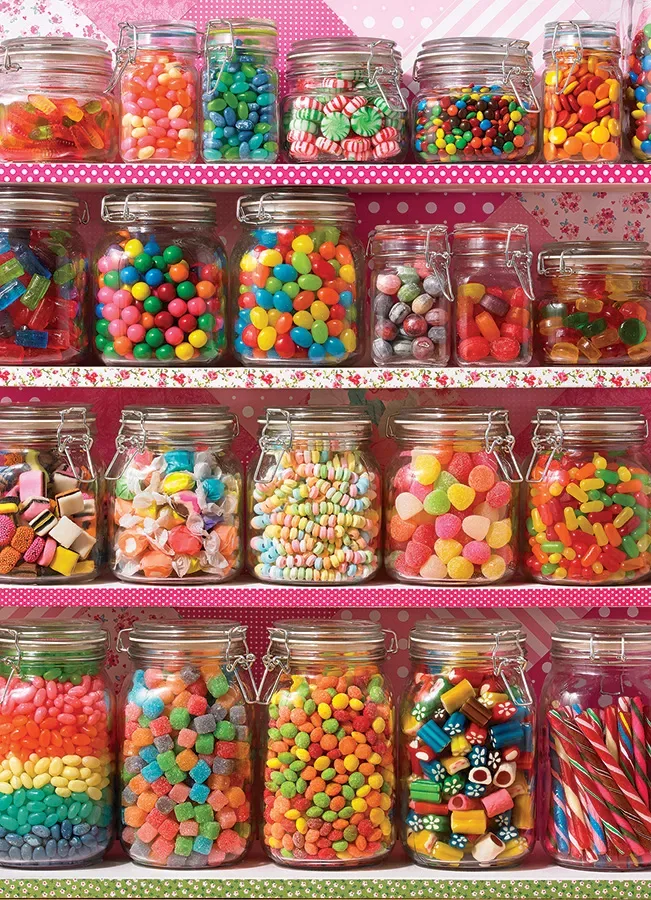 Puzzle Pièces XXL - Candy Shelf - 500 à 999 pièces de Cobble Hill – boîte 1 sur 2