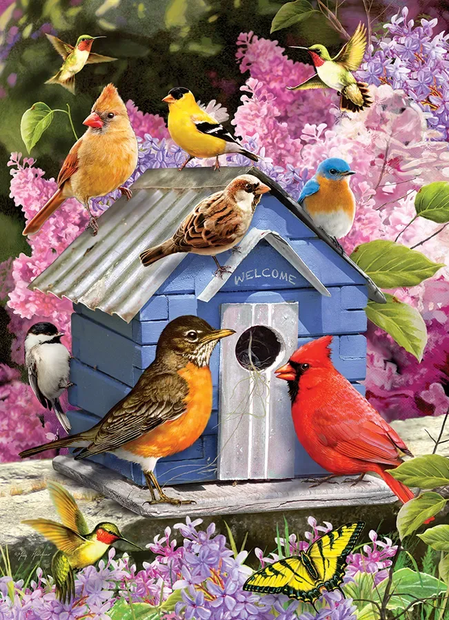 Puzzle Pièces XXL - Maison d'Oiseau de Printemps - 500 à 999 pièces de Cobble Hill – boîte
