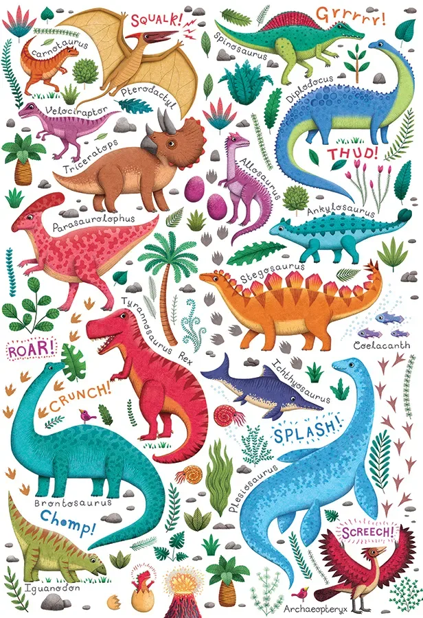 Puzzle Pièces XXL - Rawr ! - 100 à 149 pièces de Cobble Hill – boîte
